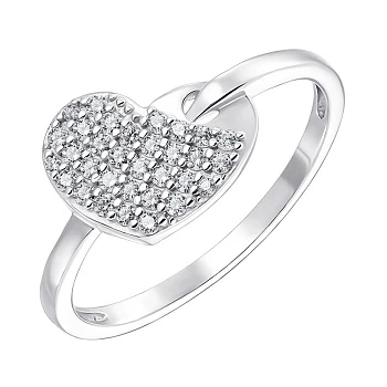 Серебряное кольцо с фианитами 000150687