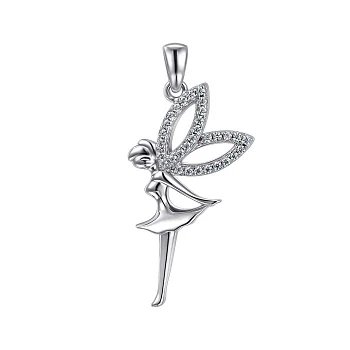 Серебряный подвес Фея с фианитами 000155418