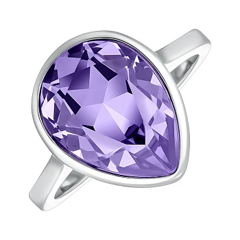 Серебряное кольцо с фиолетовым фианитом 000156547