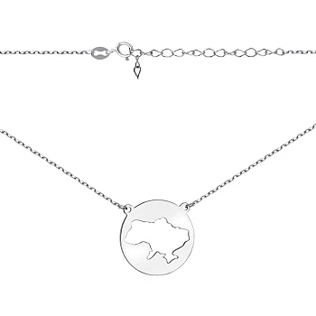Серебряное колье Карта Украины 000154848