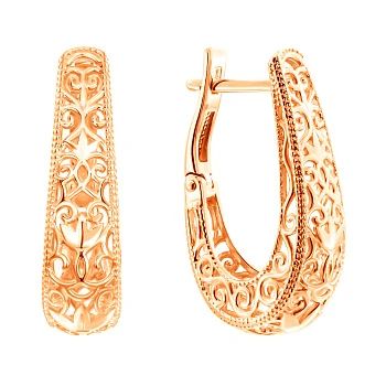 Серьги из красного золота 000139243