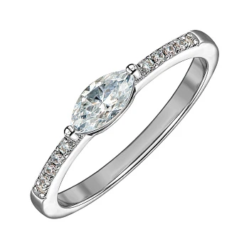 Серебряное кольцо с фианитами 000154914