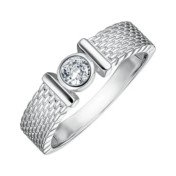 Серебряное кольцо с фианитом 000156552