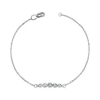Серебряный браслет с фианитом 000176072