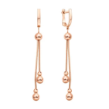 Серьги-подвески из красного золота 000135719