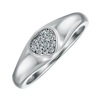 Серебряное кольцо с фианитами 000156575