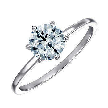 Серебряное помолвочное кольцо с фианитами 000155123