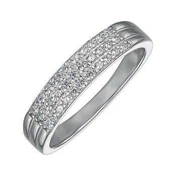 Серебряное кольцо с фианитами 000159988