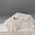 "Серьга-пирсинг из красного золота с фианитом 000126154" - Фото 4