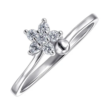 Серебряное кольцо с фианитами 000155528