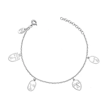 Серебряный браслет Лица 000154493