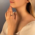 "Кольцо из красного золота с сапфиром и бриллиантами 000145432" - Фото 4