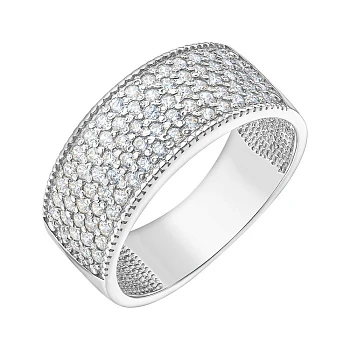 Серебряное кольцо с фианитами 000149294