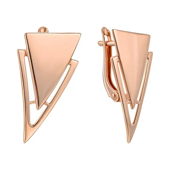 Серьги из красного золота 000150100