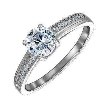 Серебряное кольцо с фианитами 000155861
