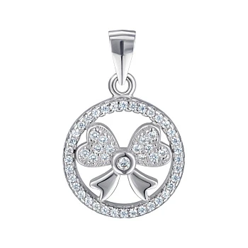 Серебряный подвес с фианитами 000151583