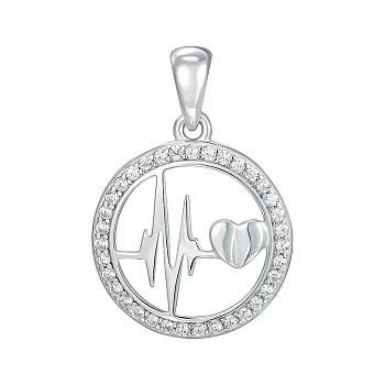 Серебряный подвес с фианитами 000151616