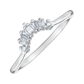 Серебряное кольцо с фианитами 000160792