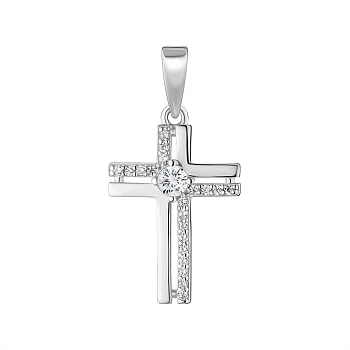Подвес из серебра с фианитами 000148154