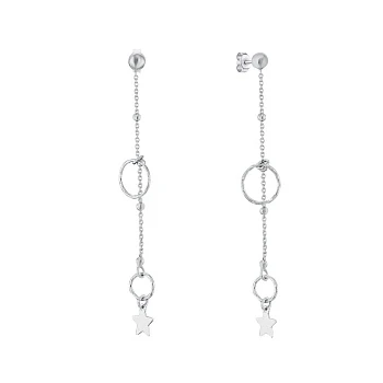Серебряные серьги-подвески 000149452