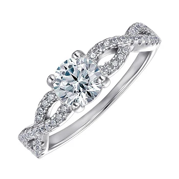 Серебряное кольцо с фианитами 000155523