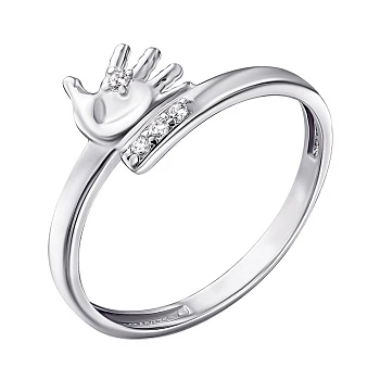 Серебряное кольцо с фианитами 000141191