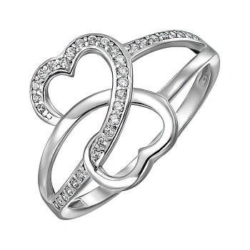 Серебряное кольцо с фианитами 000152386