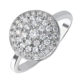 Серебряное кольцо с фианитами 000143869
