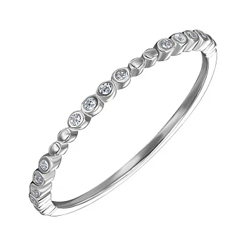 Серебряное кольцо с фианитами 000155860