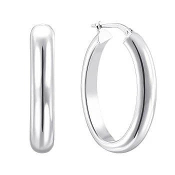 Серьги-кольца из серебра 000153184