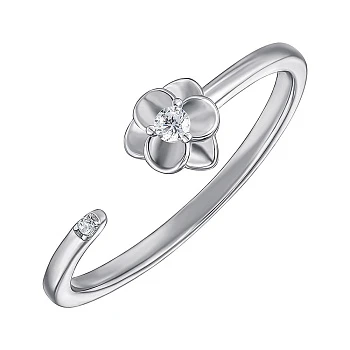 Серебряное кольцо с фианитом 000160469