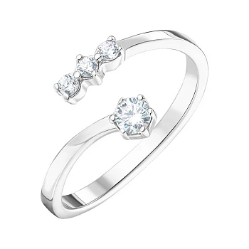Серебряное кольцо с фианитами 000149274