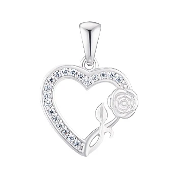 Подвес из серебра с фианитами 000148244