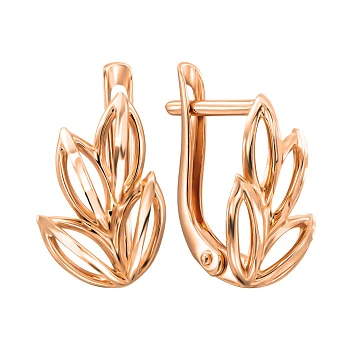 Серьги из красного золота 000138485