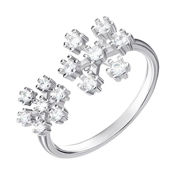 Серебряное кольцо с цирконием 000125439