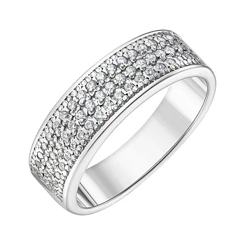 Серебряное кольцо с фианитами 000149296
